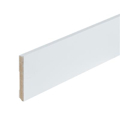 Gelakte plint Amsterdam wit 90x12x2400mm RAL 9010