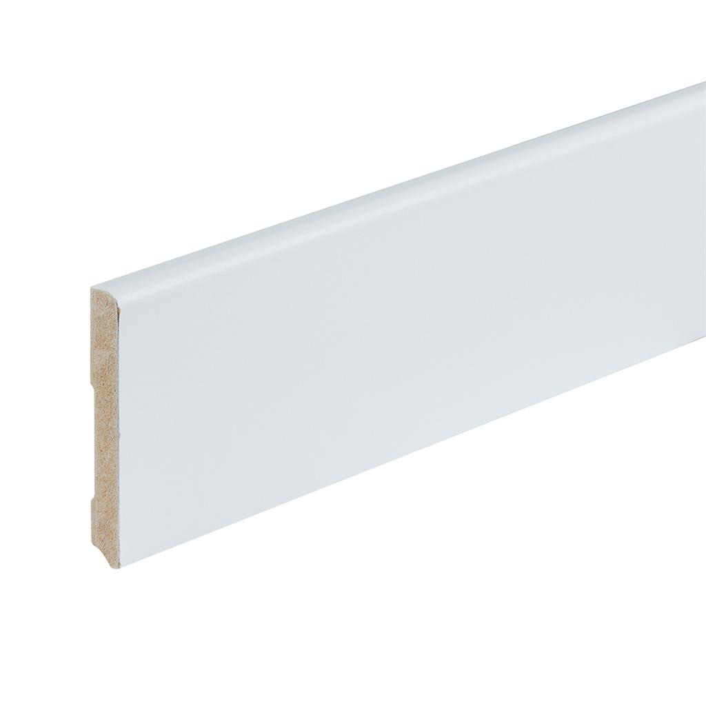 Gelakte plint Berlijn wit 90x12x2400mm RAL 9010