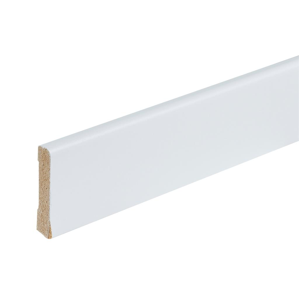 Gelakte plint Berlijn wit 70x12x2400mm RAL 9010