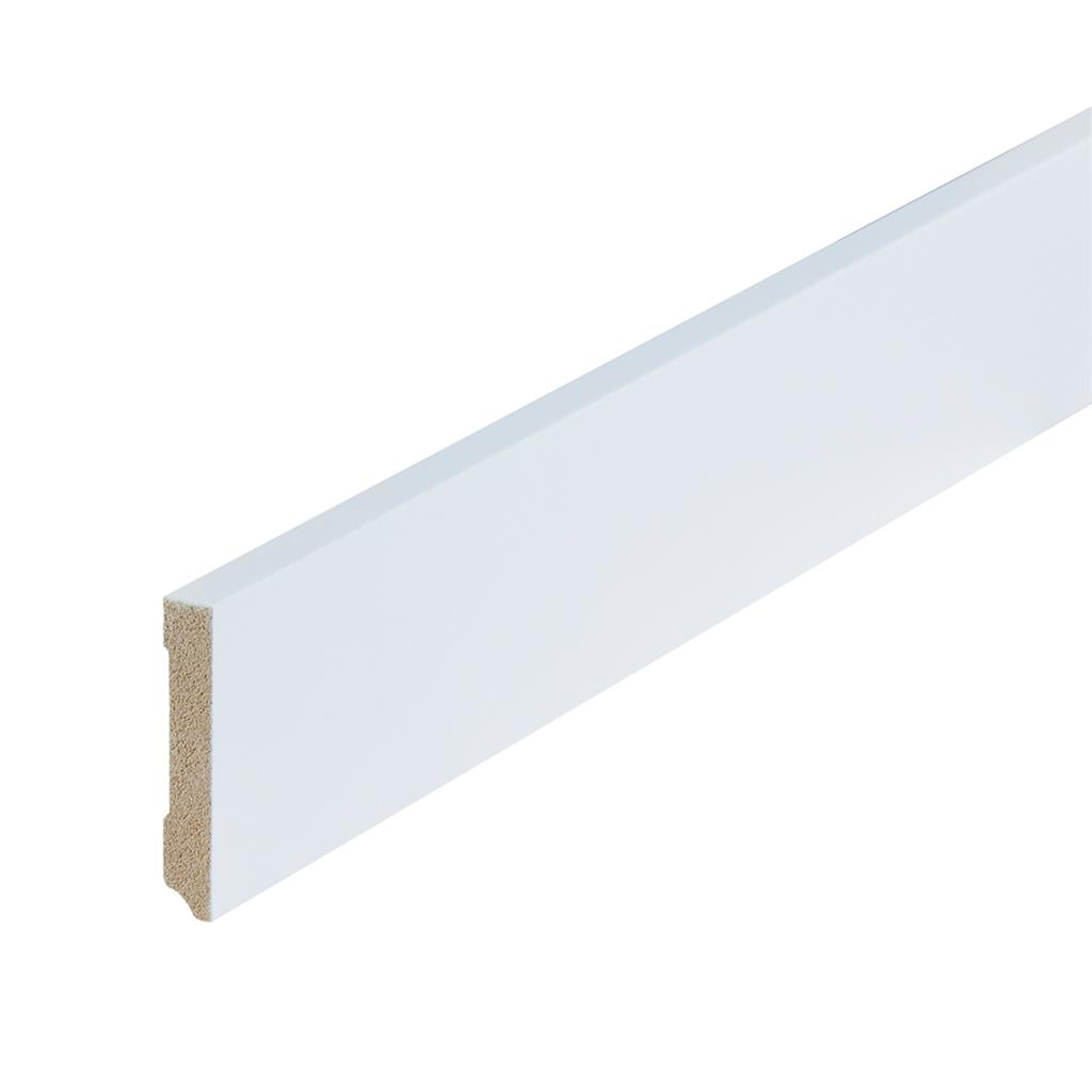 Gelakte plint Amsterdam wit 70x12x2400mm RAL 9016