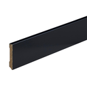 Gelakte plint Amsterdam zwart 70x12x2400mm RAL 9005  