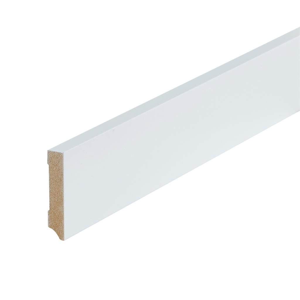 Gelakte plint Amsterdam wit 70x15x2400mm RAL 9010 