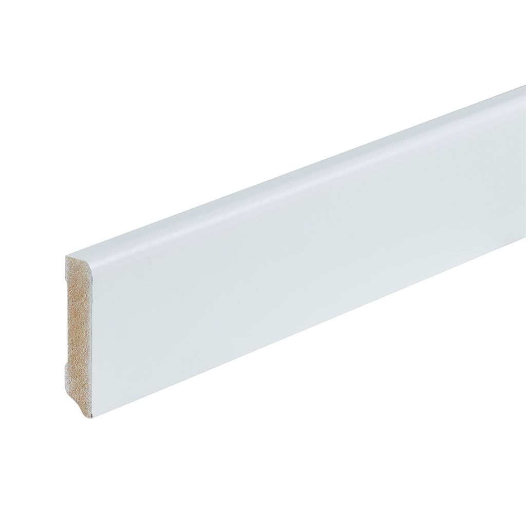 Gelakte plint Berlijn wit 70x15x2400mm RAL 9010