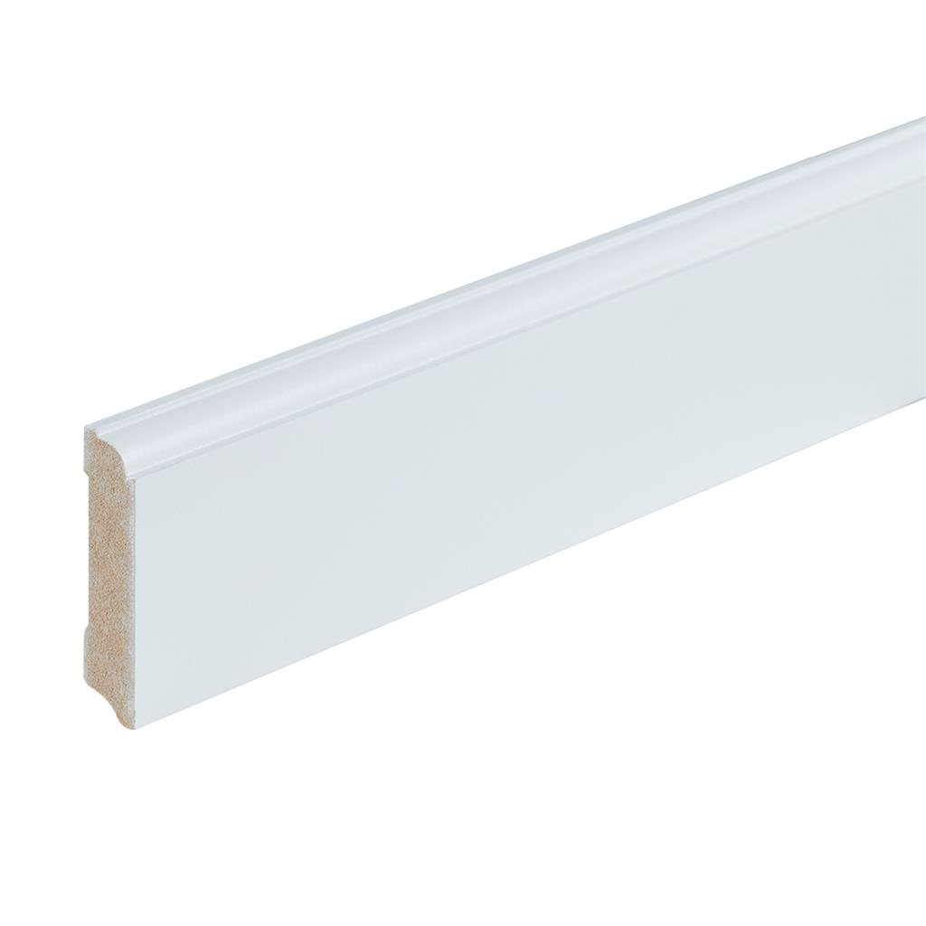 Gelakte plint Praag wit 70x15x2400mm RAL 9010