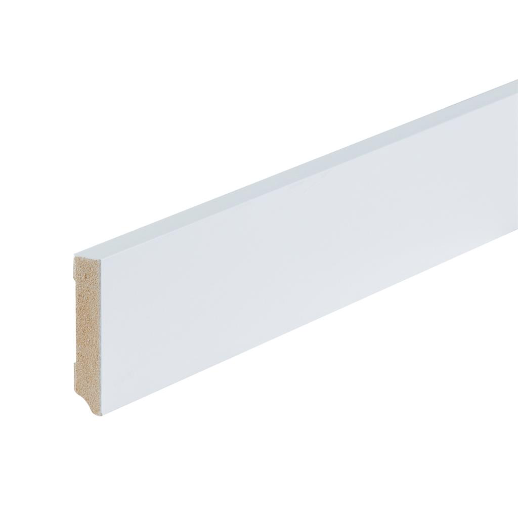 Gelakte plint Amsterdam wit 70x15x2400mm RAL 9016