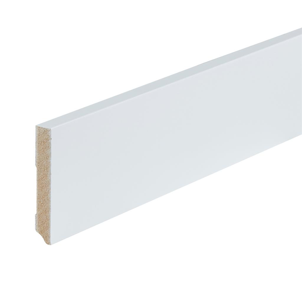 Gelakte plint Amsterdam wit 90x15x2400mm RAL 9010