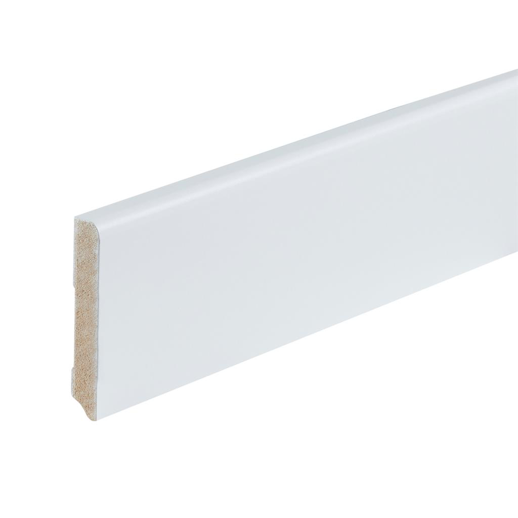 Gelakte plint Berlijn wit 90x15x2400mm RAL 9010