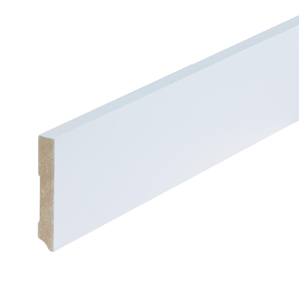Gelakte plint Amsterdam wit 90x15x2400mm RAL 9016