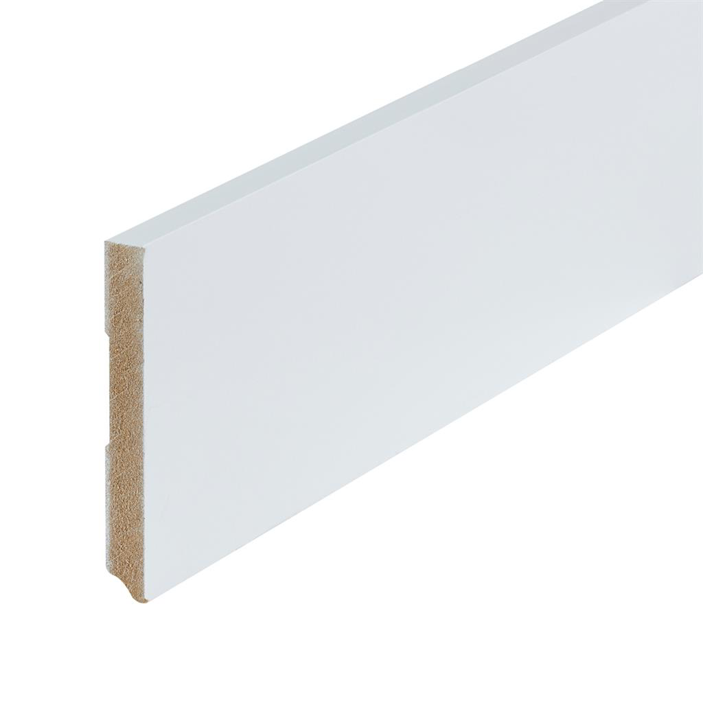 Gelakte plint Amsterdam wit 120x15x2400mm RAL 9010