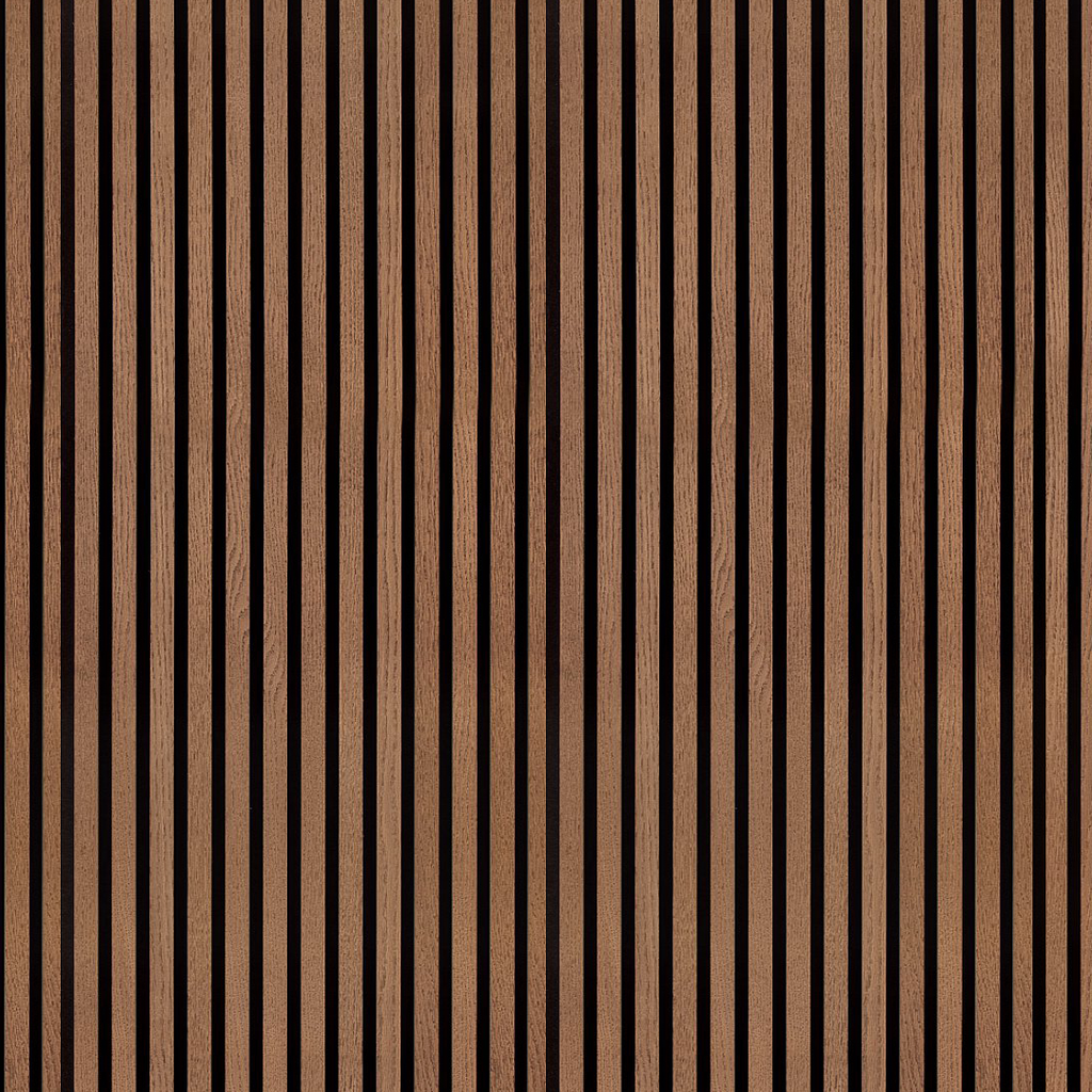 Akoestische Lattenwand - 2600x526x22mm - Geolied Eiken